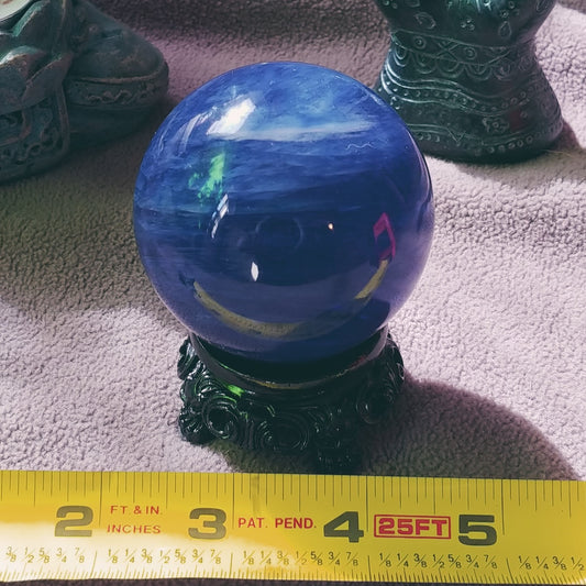 Blue Smelting Glass Sphere