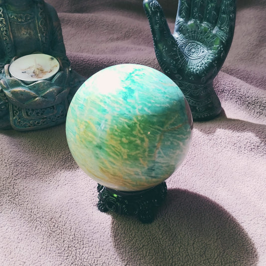 Amazonite & Quartz Sphere