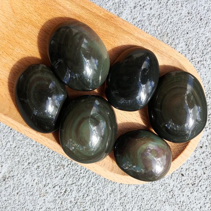 Rainbow Obsidian Palm Stone