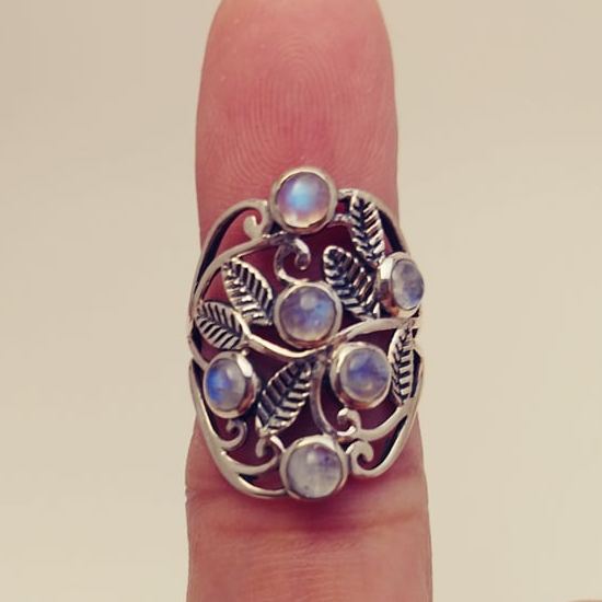 Moonstone 925 Ring S7.5