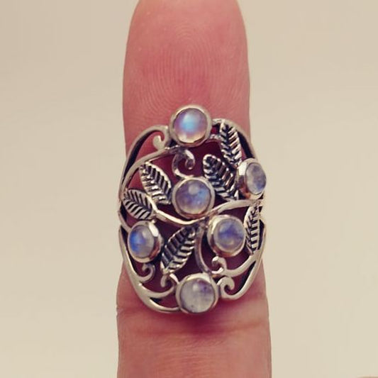 Moonstone 925 Ring S7.5