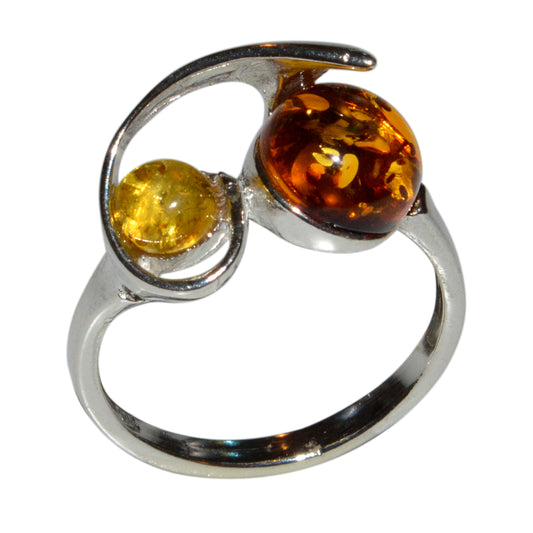 Baltic Amber 925 Sterling Ring (2.5g) S6.5