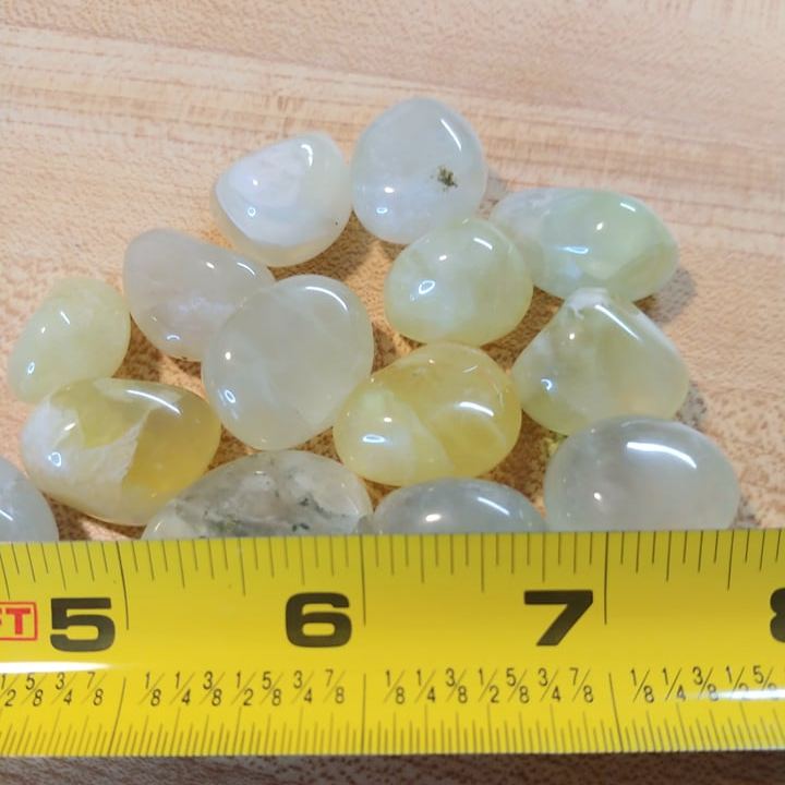 African Prehnite Tumbled Stones (2)