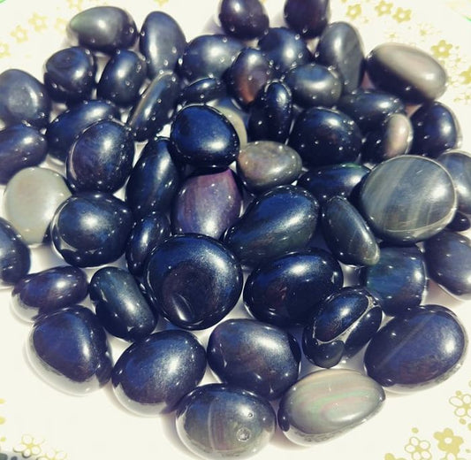 Rainbow Obsidian Jelly Bean Tumbles (3)*