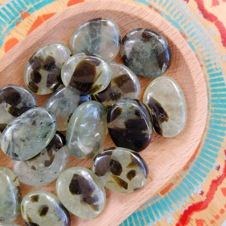 Prehnite w/ Epidote Thumb Stones (1)