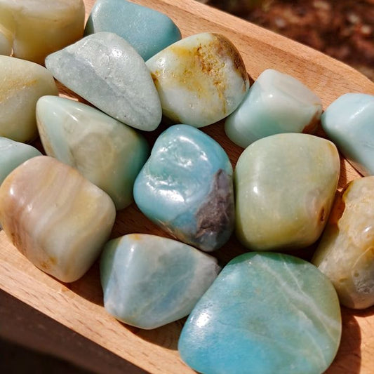 Peruvian Blue Opal Tumbled Stone (1)