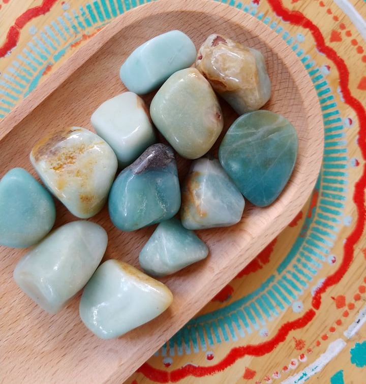 Peruvian Blue Opal Tumbled Stone (1)