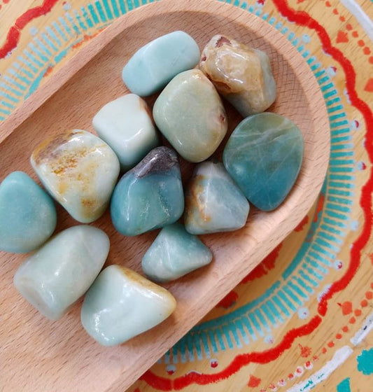 Peruvian Blue Opal Tumbled Stone (1)