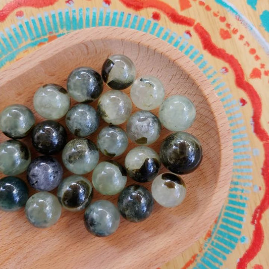 Prehnite w/ Epidote Mini-Marbles (1)