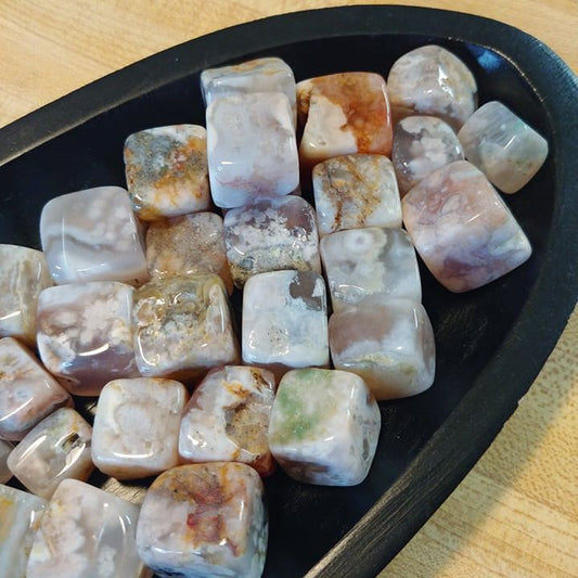 Flower Agate Cube (1)