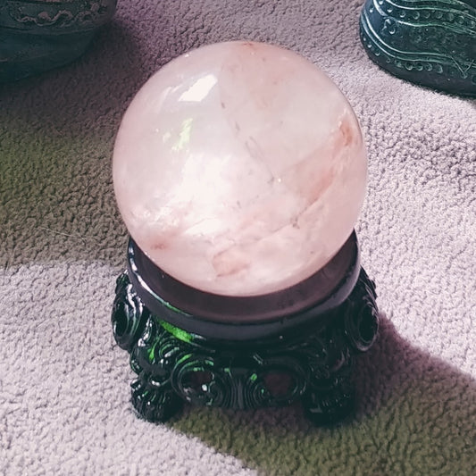 Hematoid Rose Quartz Sphere