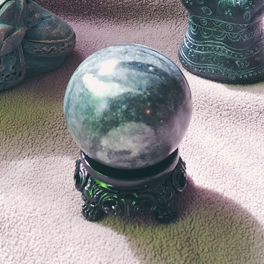 Green Zebra Jasper Sphere