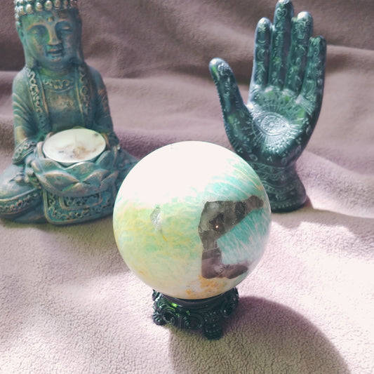 Amazonite & Quartz Sphere