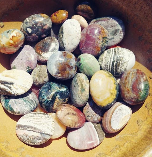 Ocean Jasper Palm Stones - LARGE*