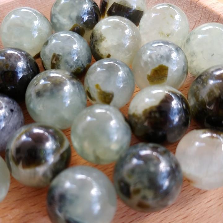 Prehnite w/ Epidote Mini-Marbles (1)