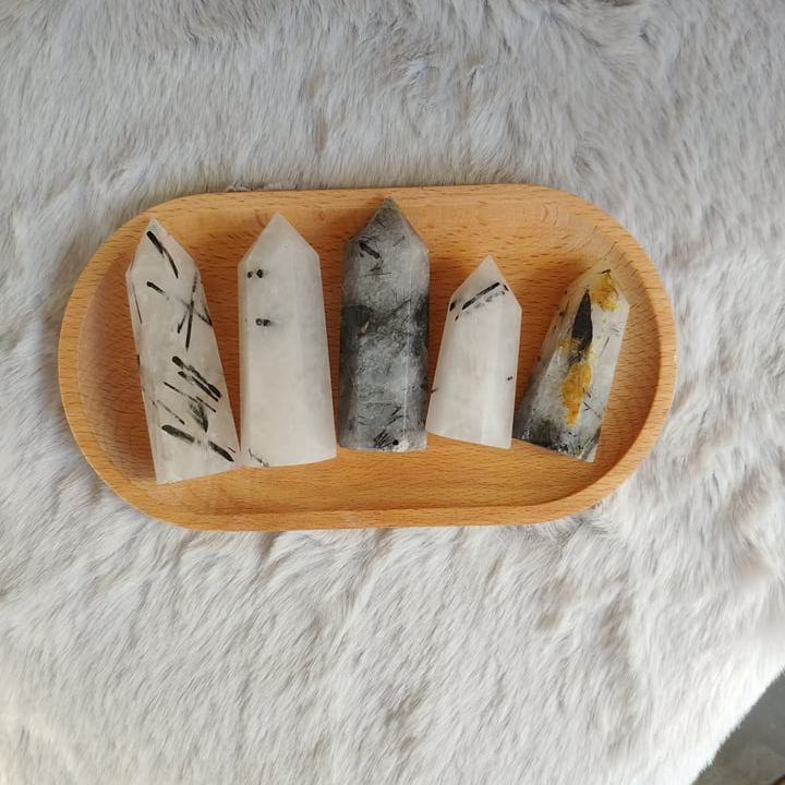 Tourmalinated Quartz Points