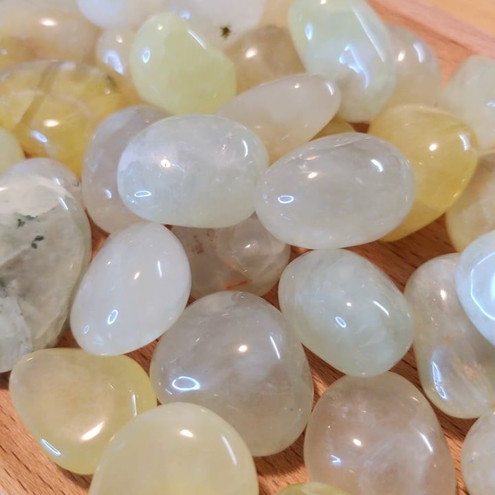 African Prehnite Tumbled Stones (2)