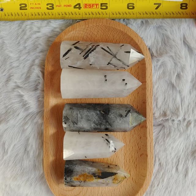 Tourmalinated Quartz Points
