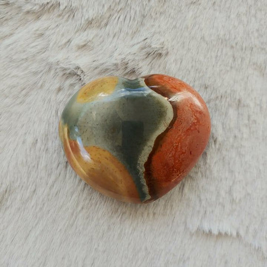 Polychrome Jasper "Chubby" Heart
