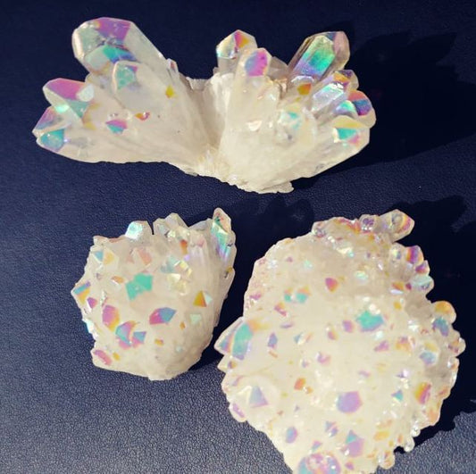 White Angel Aura Quartz Cluster (1)*